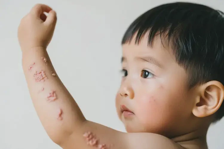 小孩手臂上偶爾起濕疹能靠自己自愈嗎(圖1)