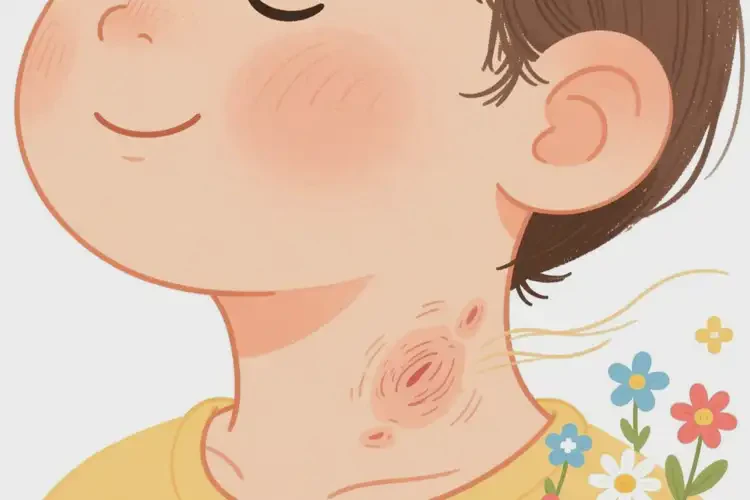 兒童脖子上起濕疹不管它會(huì)自己痊愈嗎(圖1)