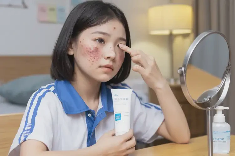 中学生面部偶尔长湿疹不管它会自己好吗(图3)
