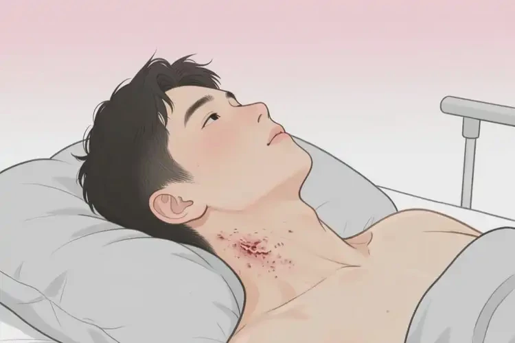 青年人脖子上偶爾長濕疹不管它會自己自愈嗎(圖1)