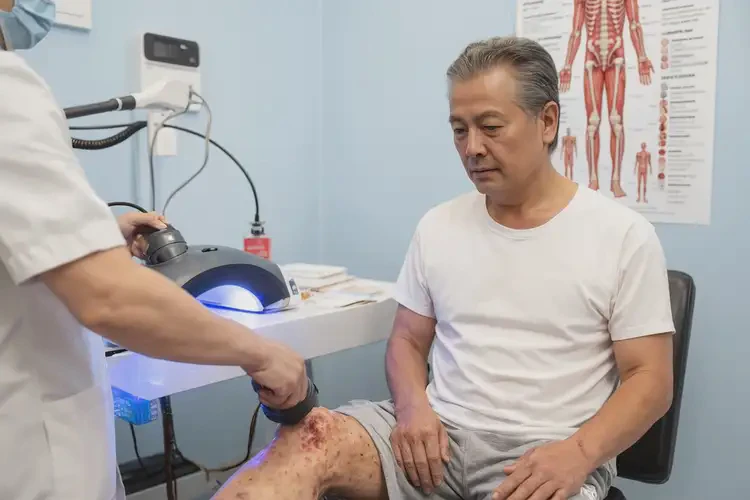 男性小腿容易起濕疹不管它會(huì)自己痊愈嗎(圖1)