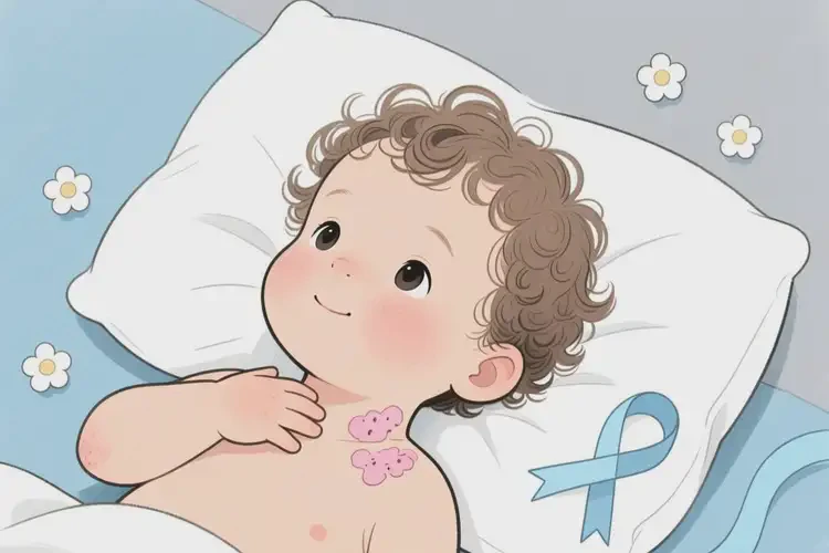 少兒脖子上出現(xiàn)濕疹能徹底自愈嗎(圖2)