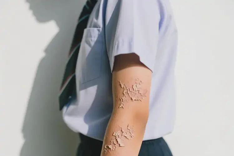 中学生手臂上出湿疹不管它会自己好吗(图2)