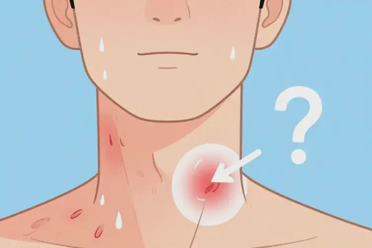 男人脖子上偶爾起濕疹能夠徹底治愈嗎(圖2)
