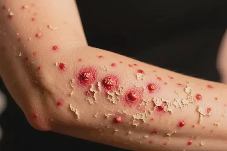 女人手臂經(jīng)常長濕疹不管它會自己好嗎(圖2)