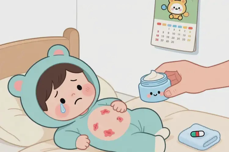 少儿肚子上容易起湿疹不管它会自己痊愈吗(图4)