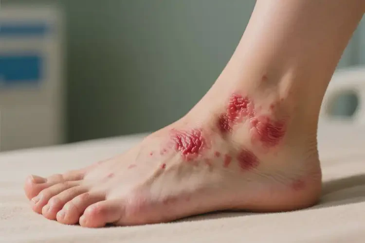 女人腳上出濕疹不管它會自己痊愈嗎(圖4)