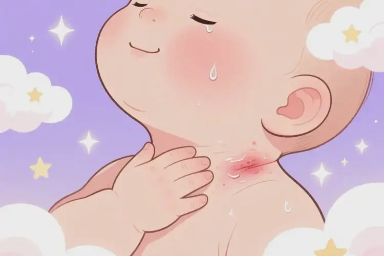 寶寶脖子出濕疹不管它會自己自愈嗎(圖1)