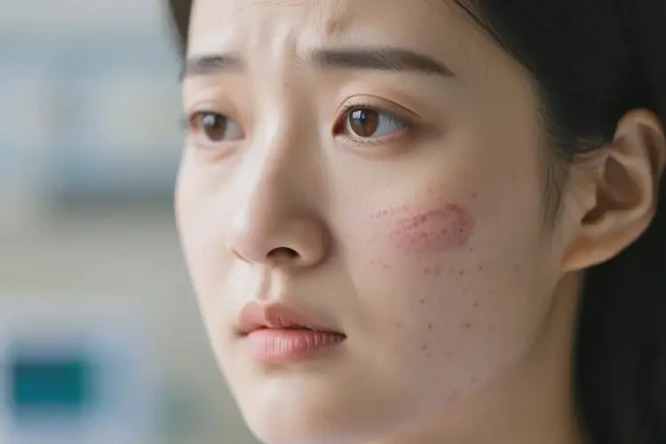 女性臉上出現(xiàn)濕疹不管它會自己痊愈嗎(圖4)