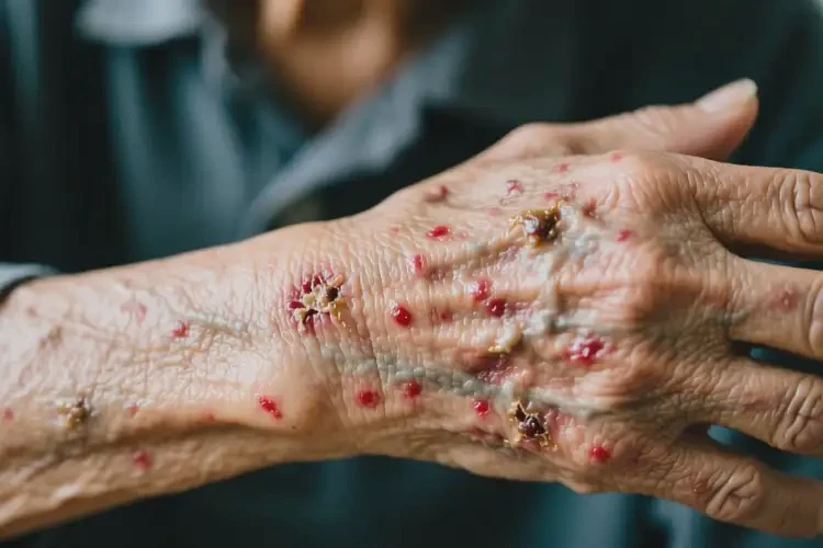 老人手臂上出現(xiàn)濕疹能靠自己自愈嗎(圖1)