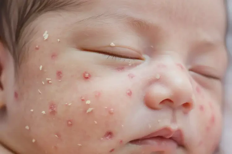 新生兒臉上有濕疹不管它會(huì)自己痊愈嗎(圖3)