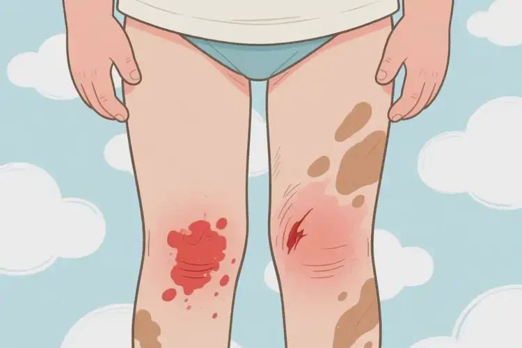 兒童大腿起濕疹不管它會(huì)自己自愈嗎(圖1)