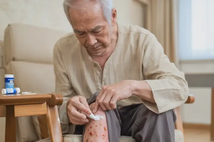 老人小腿出濕疹不管它會自己好嗎(圖2)