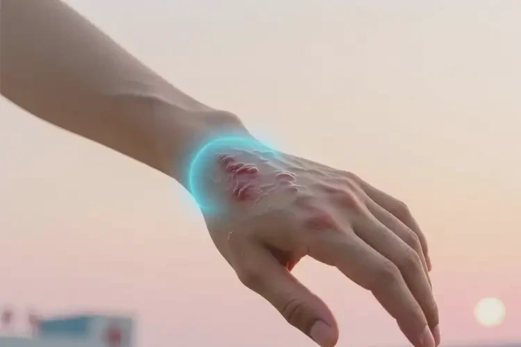 男生手臂出現(xiàn)濕疹不管它會自己自愈嗎(圖3)