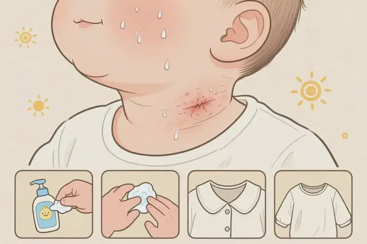 小兒脖子上偶爾起濕疹能靠自己自愈嗎(圖1)