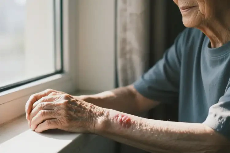 老年人手臂有湿疹不管它会自己好吗(图2)