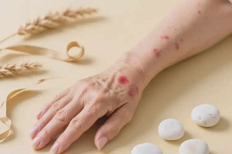 老人手臂出濕疹不管它會自己自愈嗎(圖1)