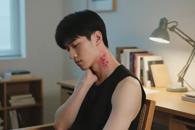 青年人脖子上起濕疹能不能徹底自愈(圖1)