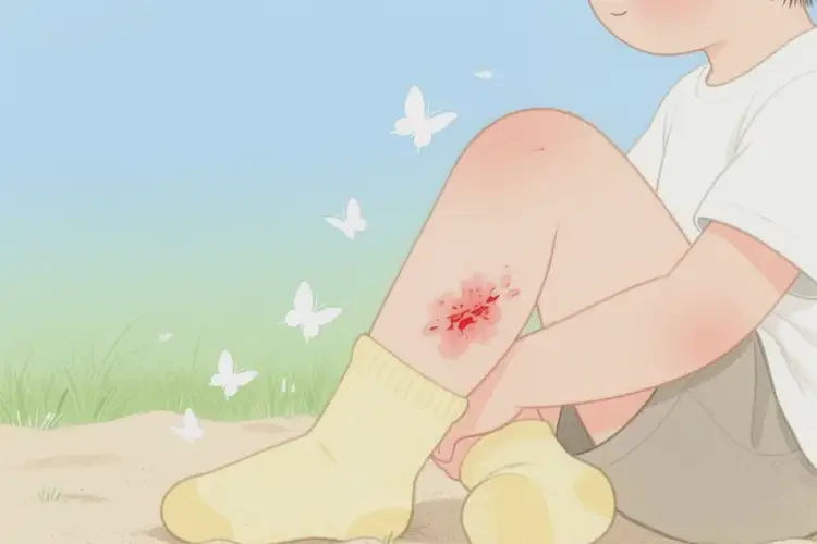 孩子小腿上出現(xiàn)濕疹不管它會自己痊愈嗎(圖1)