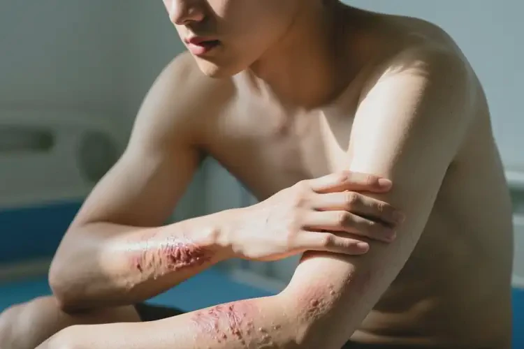 男生手臂長(zhǎng)濕疹可以徹底自愈嗎(圖2)