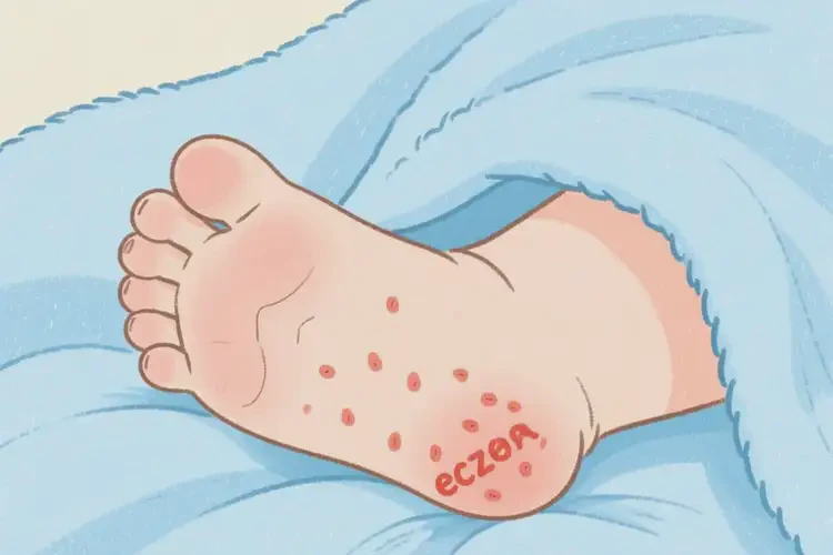 幼儿脚上偶尔长湿疹不管它会自己自愈吗(图2)