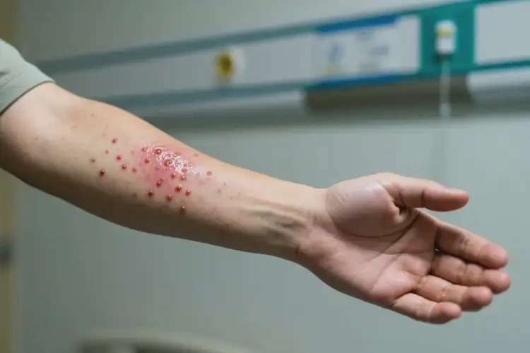 男人手臂長(zhǎng)濕疹可不可以徹底自愈(圖2)