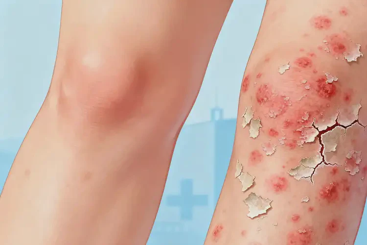 男生全身起湿疹不管它会自己自愈吗(图2)