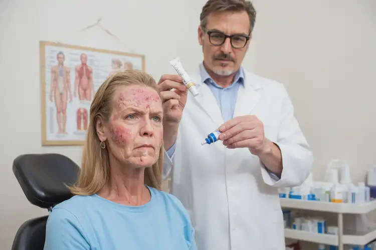 女生臉上偶爾長濕疹不管它會自己自愈嗎(圖1)