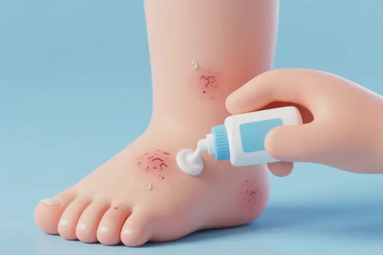 兒童腳上出現(xiàn)濕疹能夠徹底治愈嗎(圖4)