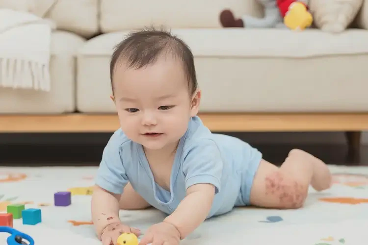 嬰兒大腿出濕疹可以徹底自愈嗎(圖1)