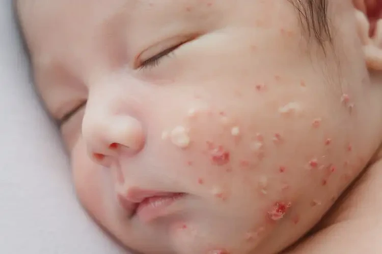 新生兒四肢經(jīng)常起濕疹不管它會自己好嗎(圖4)