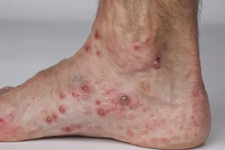 男人腳上偶爾起濕疹不管它會(huì)自己痊愈嗎(圖4)