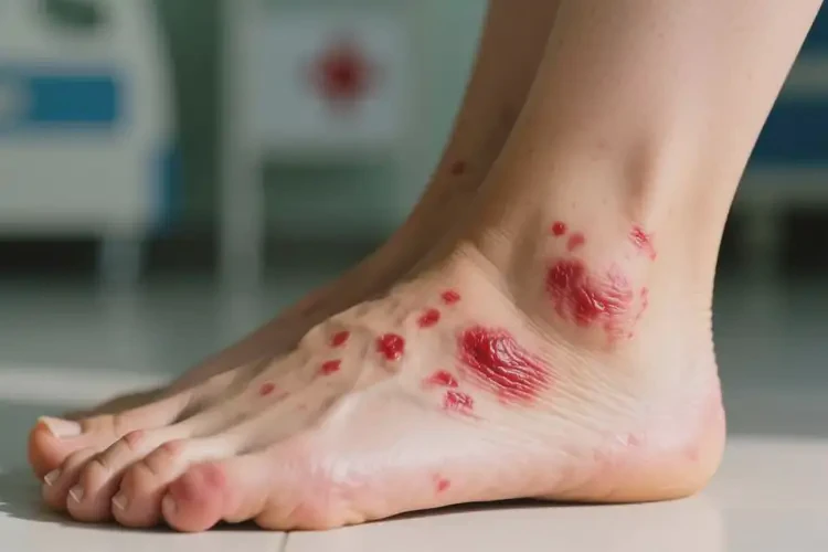 女人腳上出現(xiàn)濕疹不管它會(huì)自己好嗎(圖4)