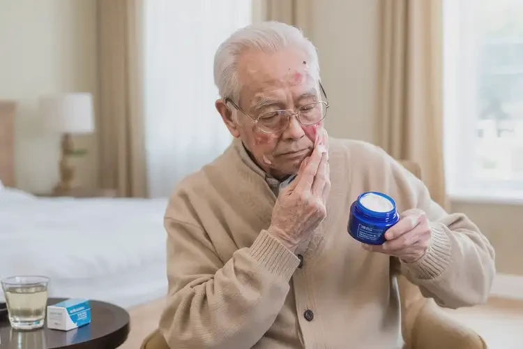 高齡老人臉上起濕疹能徹底自愈嗎(圖2)