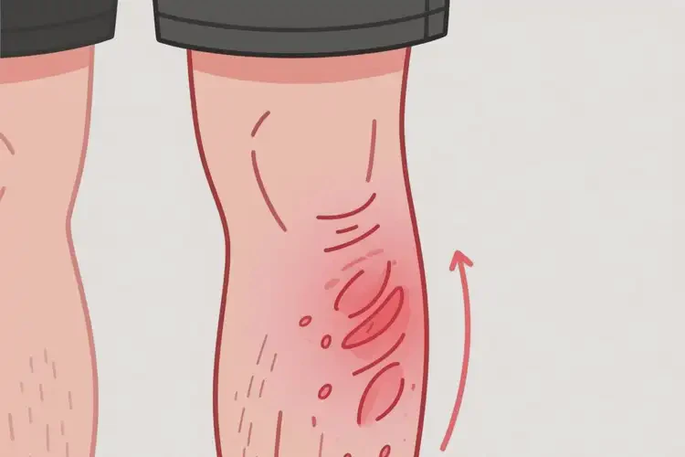 男人小腿長濕疹不管它會自己自愈嗎(圖1)