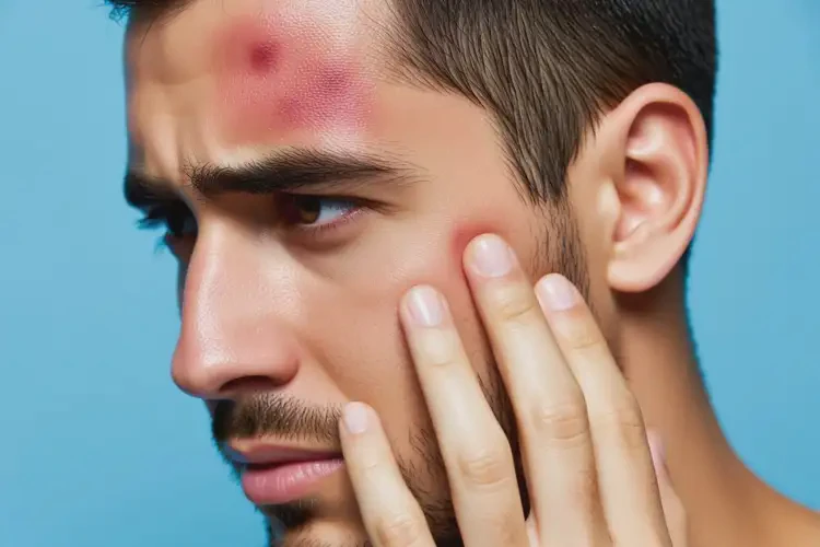 男人面部出現(xiàn)濕疹不管它會自己痊愈嗎(圖3)