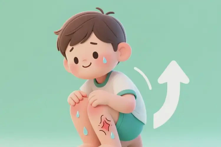 小孩大腿上容易起濕疹可不可以徹底自愈(圖1)