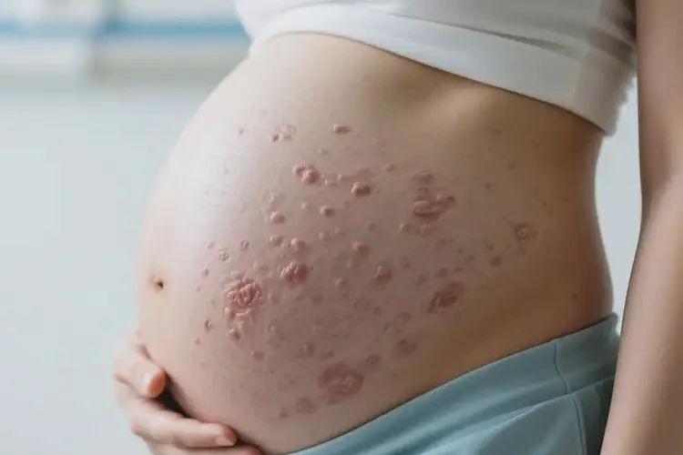孕婦肚子上出現(xiàn)濕疹不管它會自己痊愈嗎(圖2)