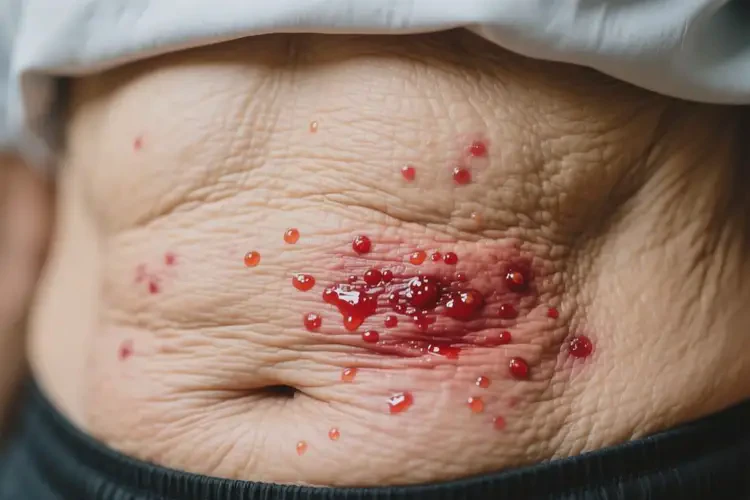 老人肚子上长湿疹能够彻底治愈吗(图1)