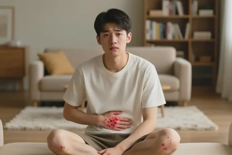 青年人肚子上出現(xiàn)濕疹能徹底自愈嗎(圖1)