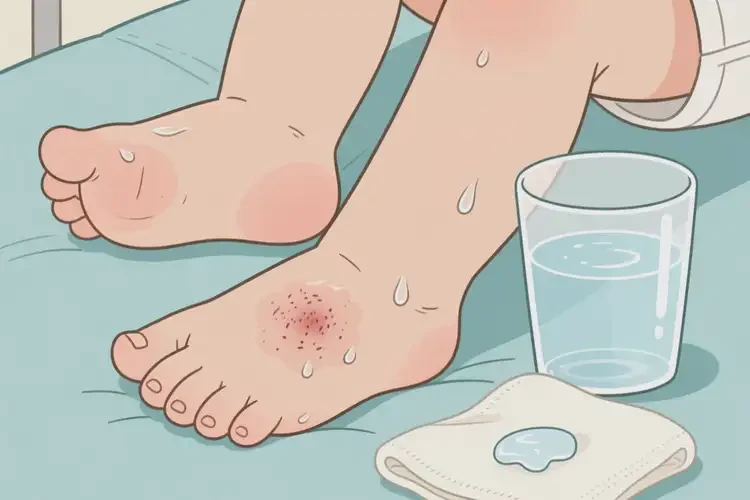 兒童腳上經(jīng)常起濕疹能徹底自愈嗎(圖1)