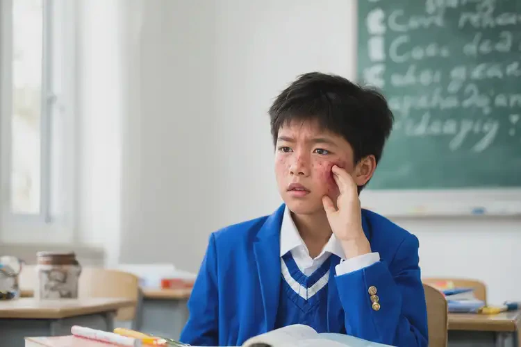 中學(xué)生面部起濕疹不管它會自己好嗎(圖3)