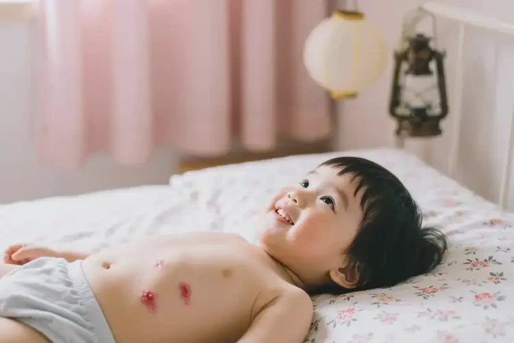 儿童肚子上出现湿疹不管它会自己痊愈吗(图1)