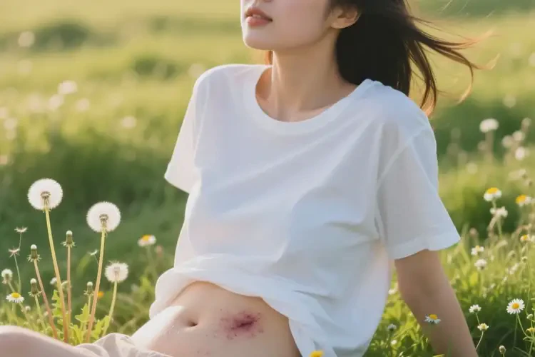 女生肚子上偶爾起濕疹不管它會(huì)自己好嗎(圖1)