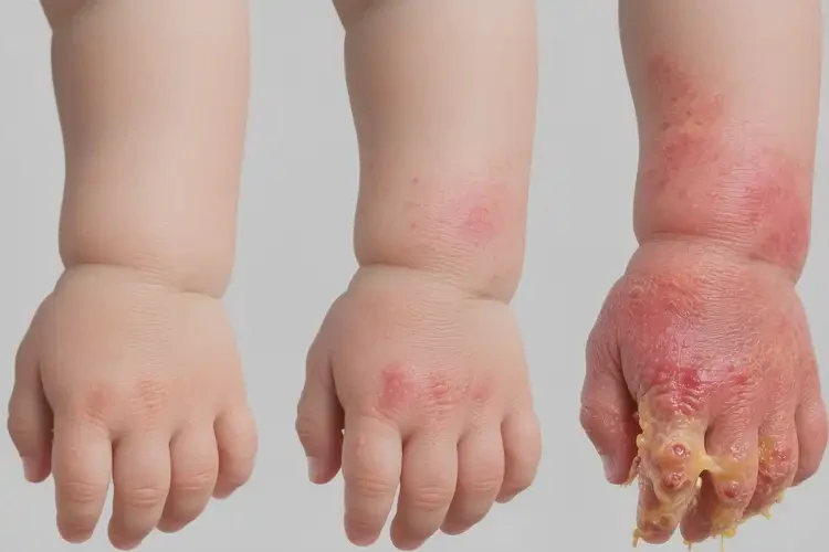 嬰幼兒手上出現(xiàn)濕疹可不可以徹底自愈(圖2)