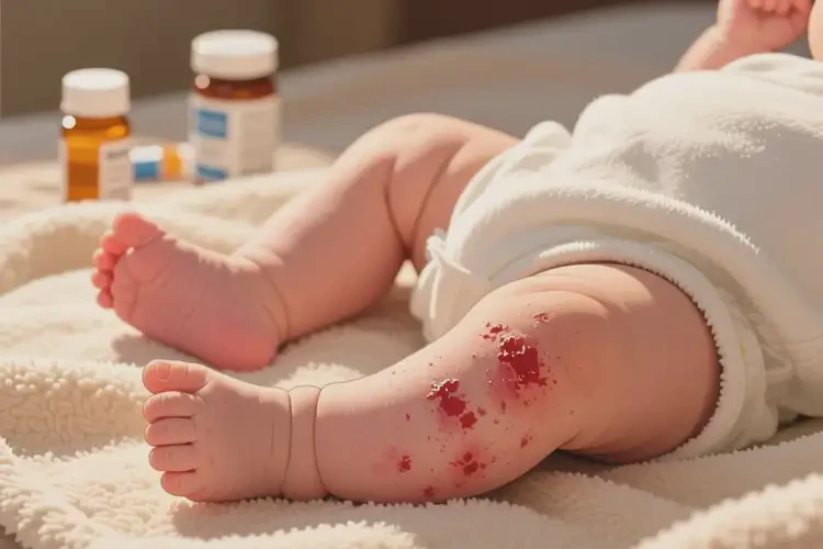 宝宝小腿偶尔起湿疹不管它会自己自愈吗(图3)