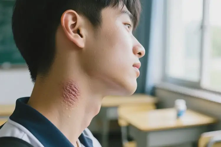 大學(xué)生脖子上容易起濕疹不管它會自己痊愈嗎(圖3)