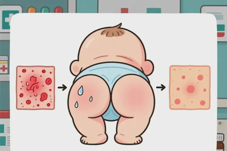 宝宝屁股上起湿疹可以彻底自愈吗(图2)