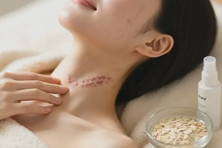 女性脖子出濕疹可不可以徹底自愈(圖1)