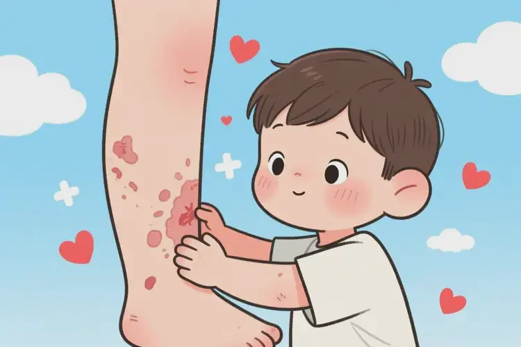 幼兒小腿上偶爾起濕疹能徹底自愈嗎(圖3)